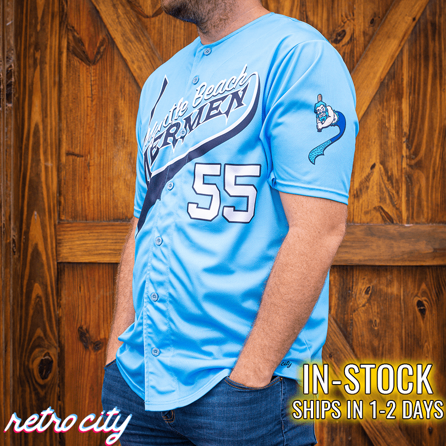 myrtle beach mermen kenny powers baseball jersey *in-stock*