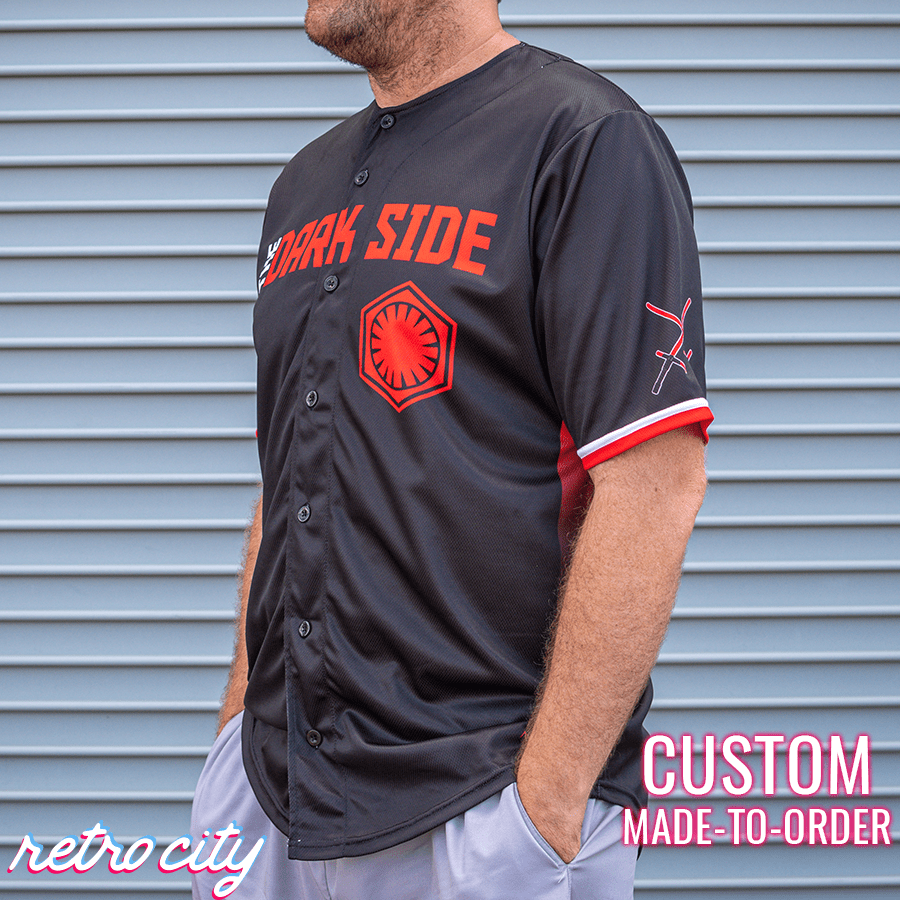 dark side first order full-button baseball fan jersey
