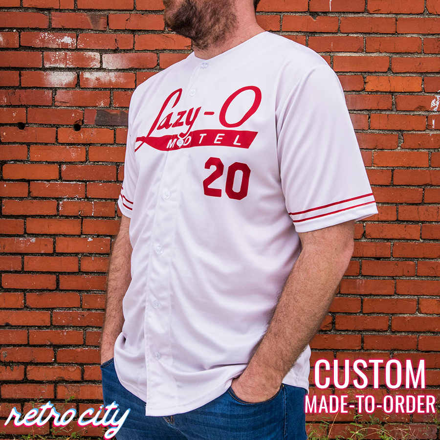 lazy-o motel ozark ruth langmore full-button baseball jersey (cream)