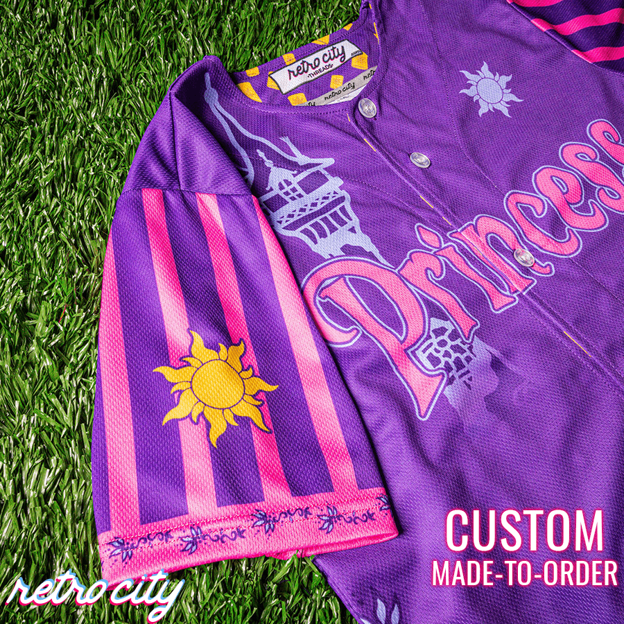 princess rapunzel custom baseball jersey