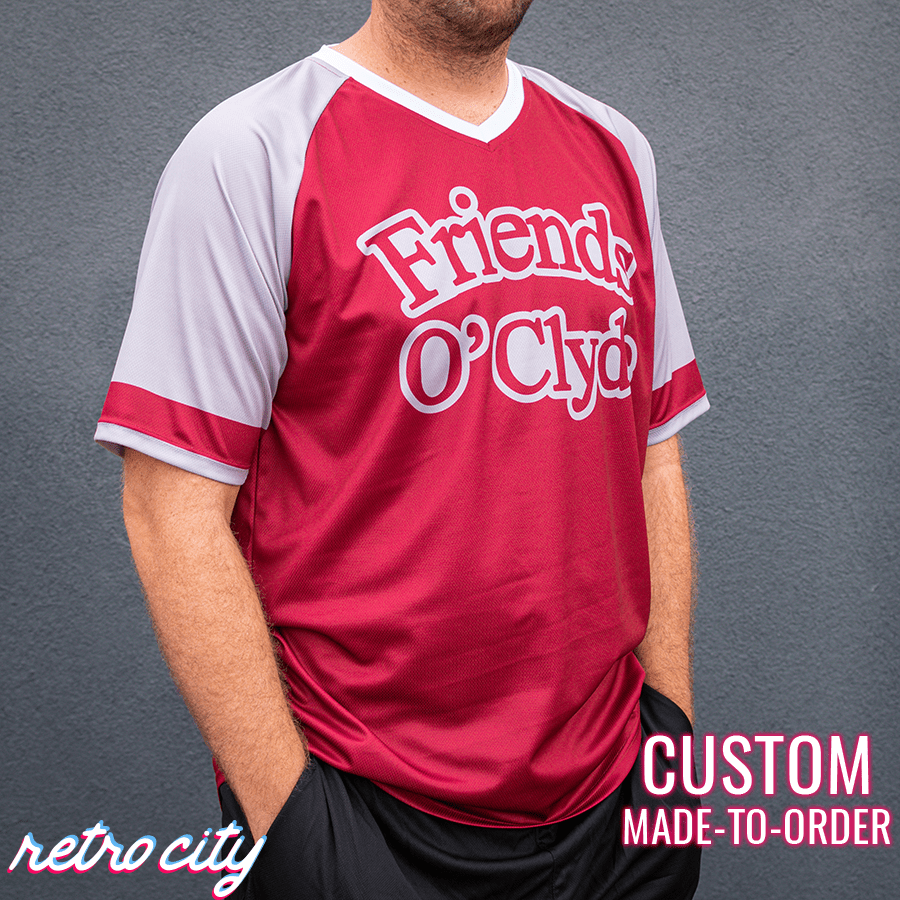 seinfeld improv 'friends o' clyde' v-neck baseball fan jersey