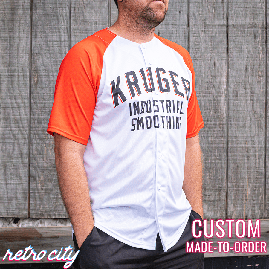 seinfeld improv 'kruger industrial smoothing' george costanza baseball jersey