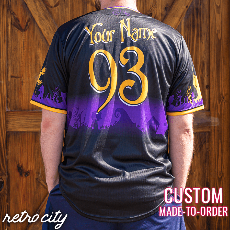 halloween town pumpkin kings custom baseball jersey