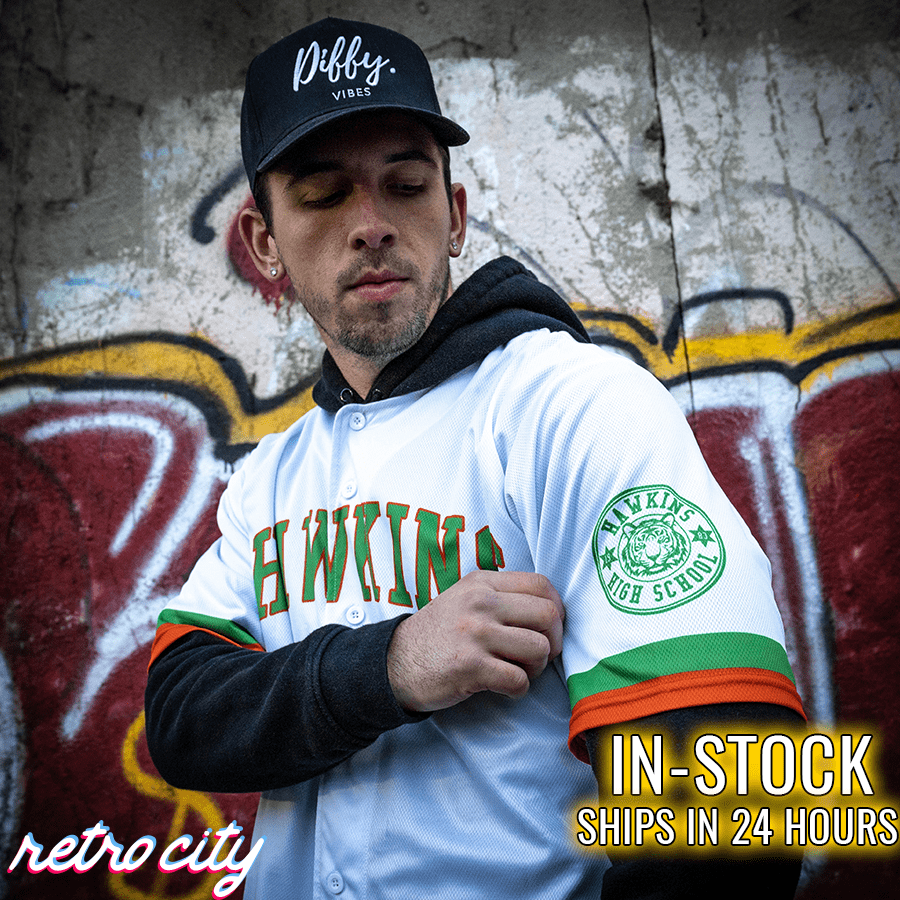 Hawkins High Full-Button Baseball Jersey *IN-STOCK*