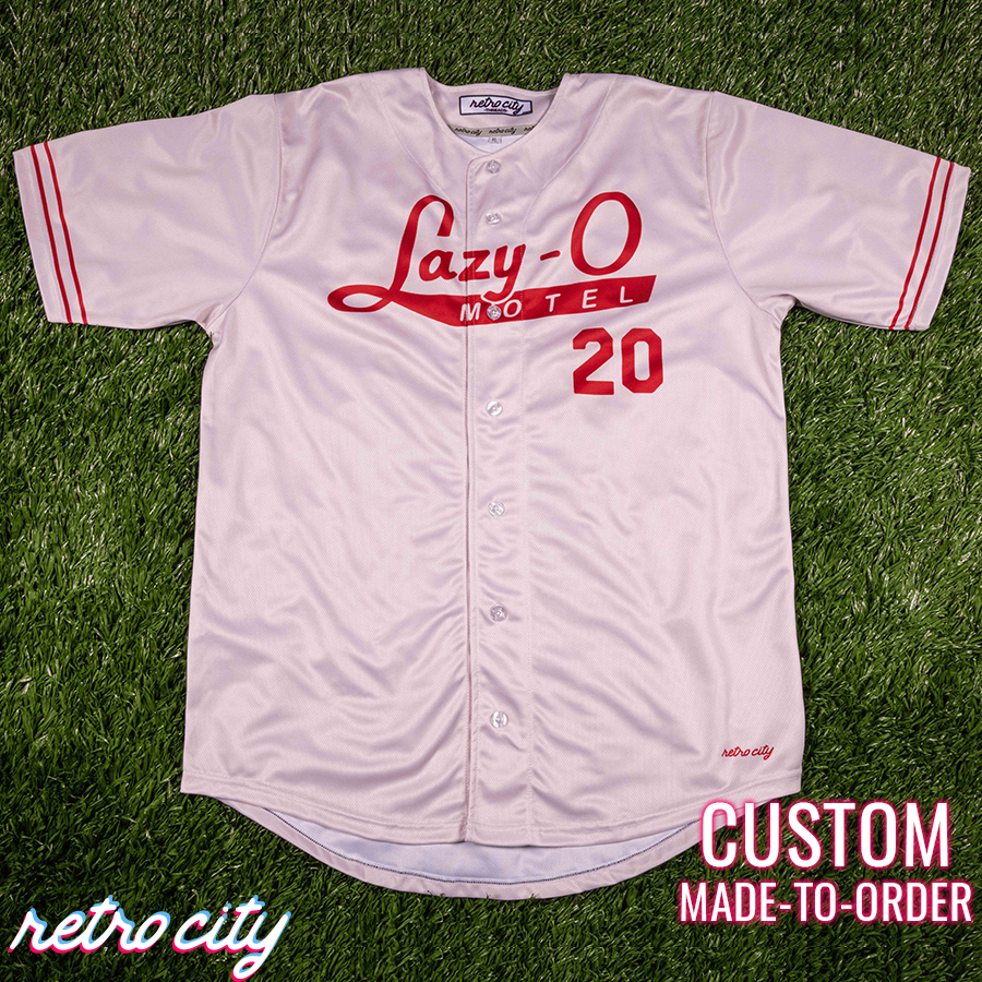 lazy-o motel ozark ruth langmore full-button baseball jersey (cream)