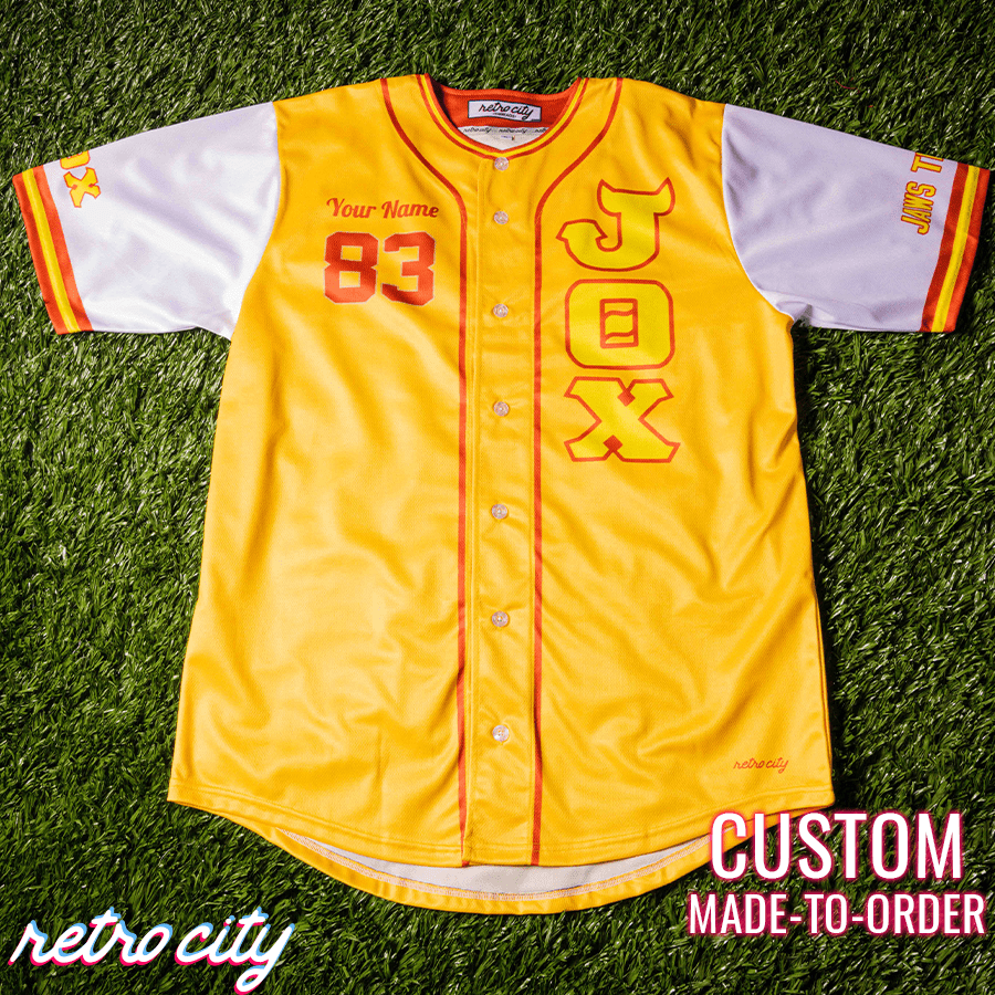 jaws theta chi jox monsters fraternity baseball jersey
