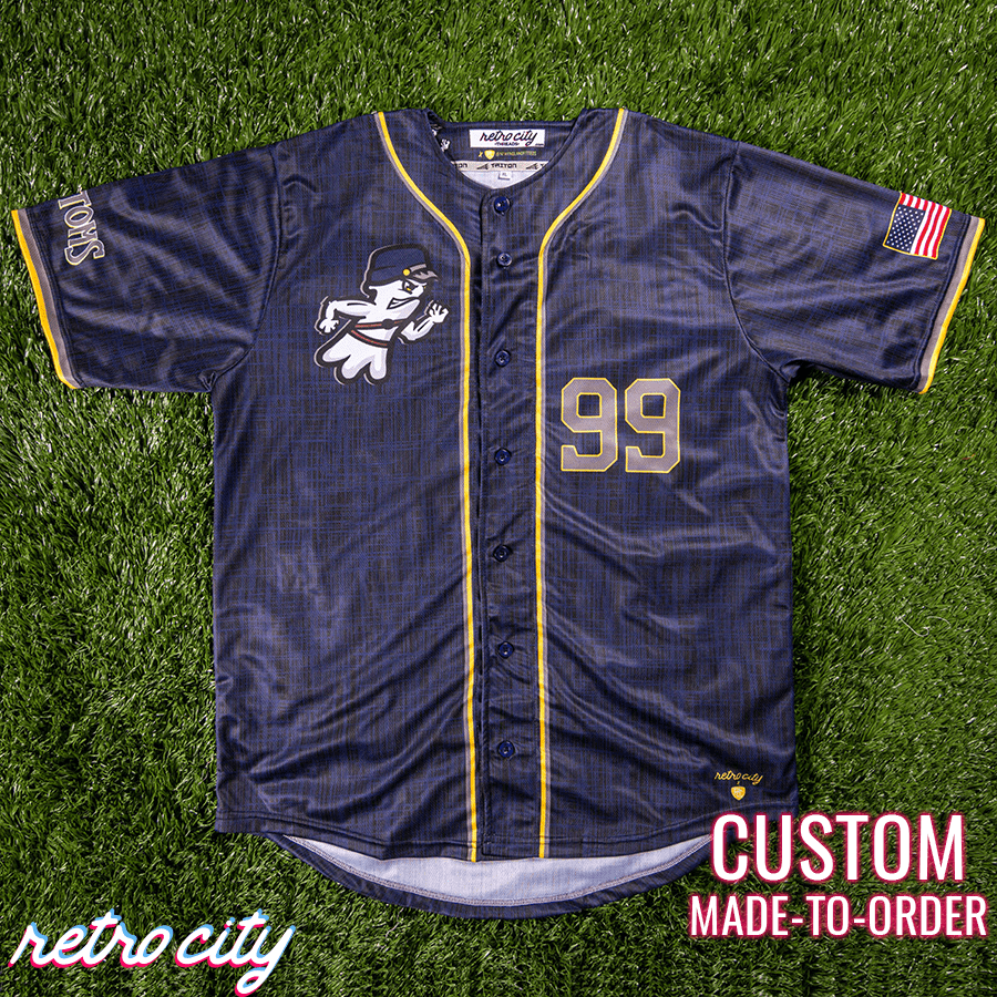 phantoms retro league custom baseball jersey (away)