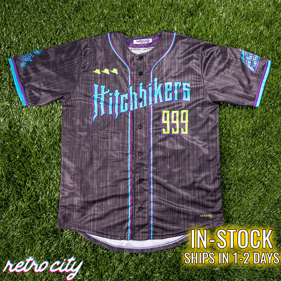 haunted mansion ride 'hitchhikers' full-button baseball fan jersey *in-stock*