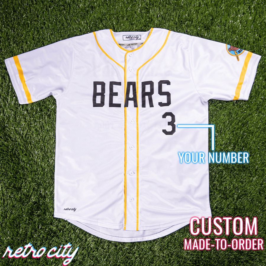 bad news bears custom baseball jersey, bad news bears jersey, chicos bail bonds shirt, bad news bears