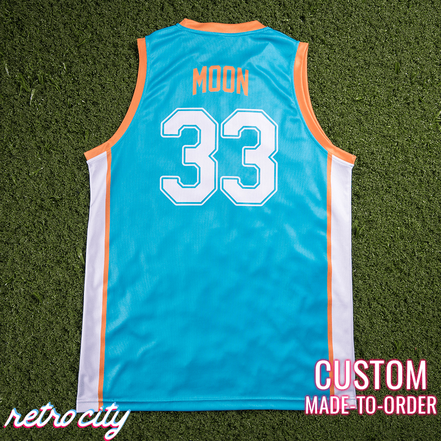 flint tropics, semi-pro jackie moon custom basketball jersey, flint tropics jersey