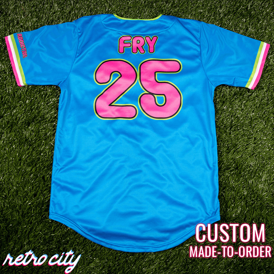 slurm soda futurama philip fry full-button baseball jersey