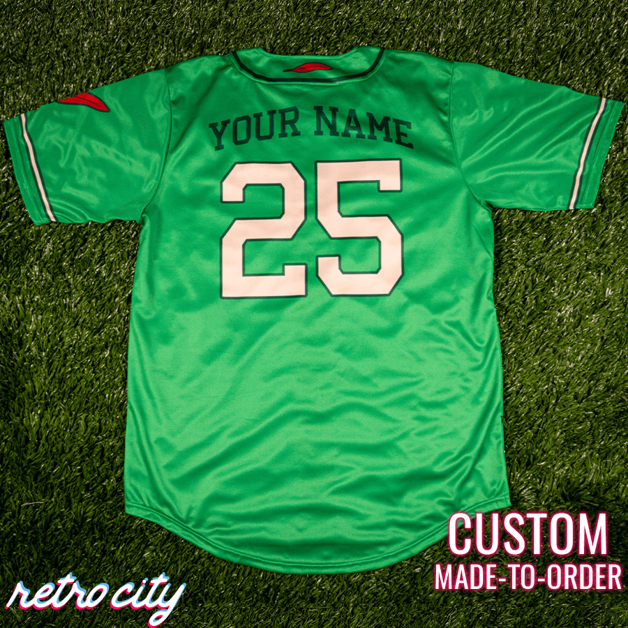 Lost Boys Peter Pan Neverland Island Full-Button Baseball Jersey (Green)