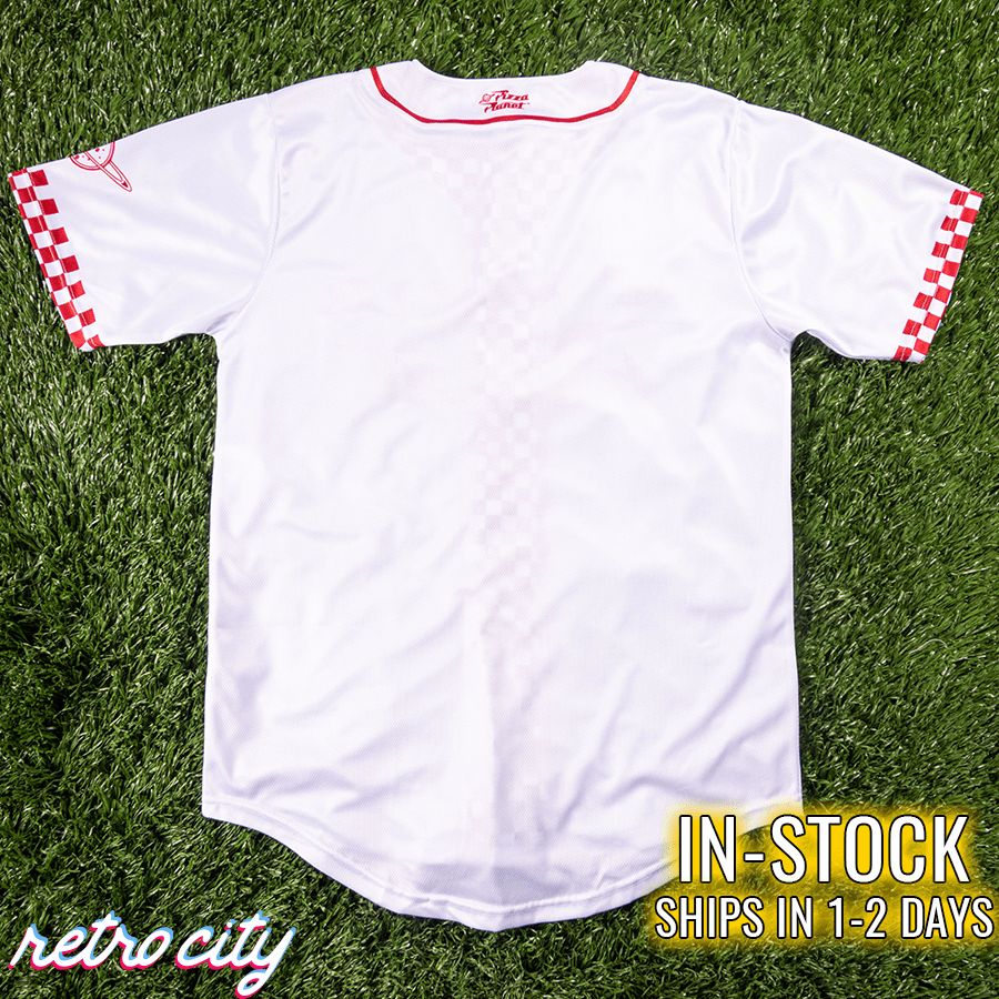 pizza planet full-button baseball fan jersey (white) *in-stock*