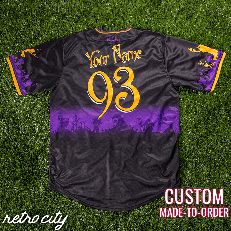 halloween town pumpkin kings custom baseball jersey