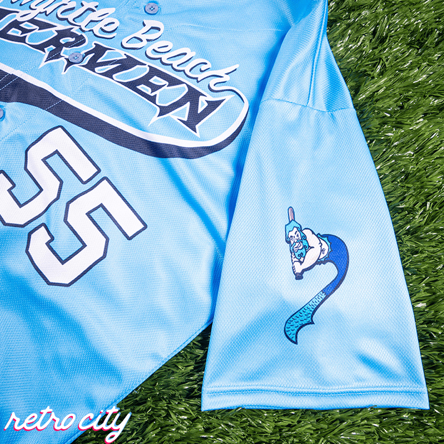 myrtle beach mermen kenny powers baseball jersey *in-stock*