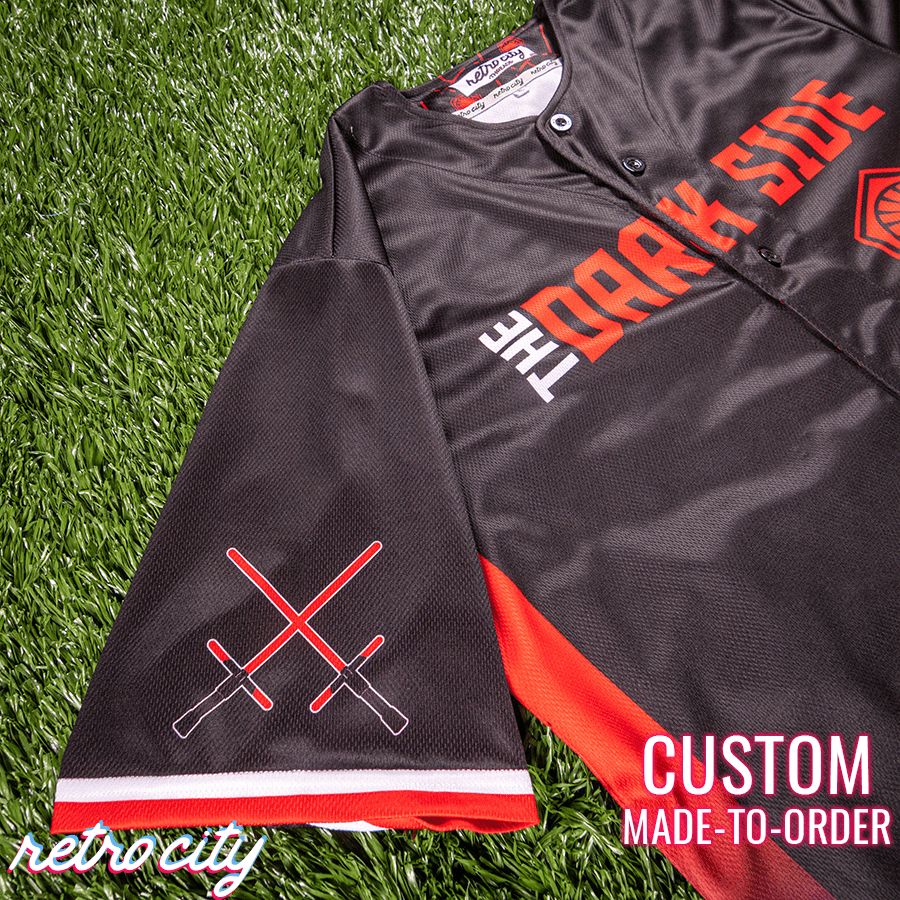 dark side first order full-button baseball fan jersey