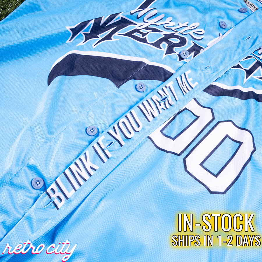 myrtle beach mermen kenny powers baseball jersey *in-stock*