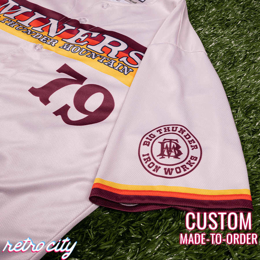 big thunder mountain railroad miners retro baseball jersey (cream)