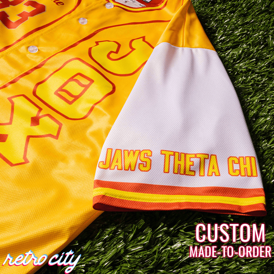 jaws theta chi jox monsters fraternity baseball jersey