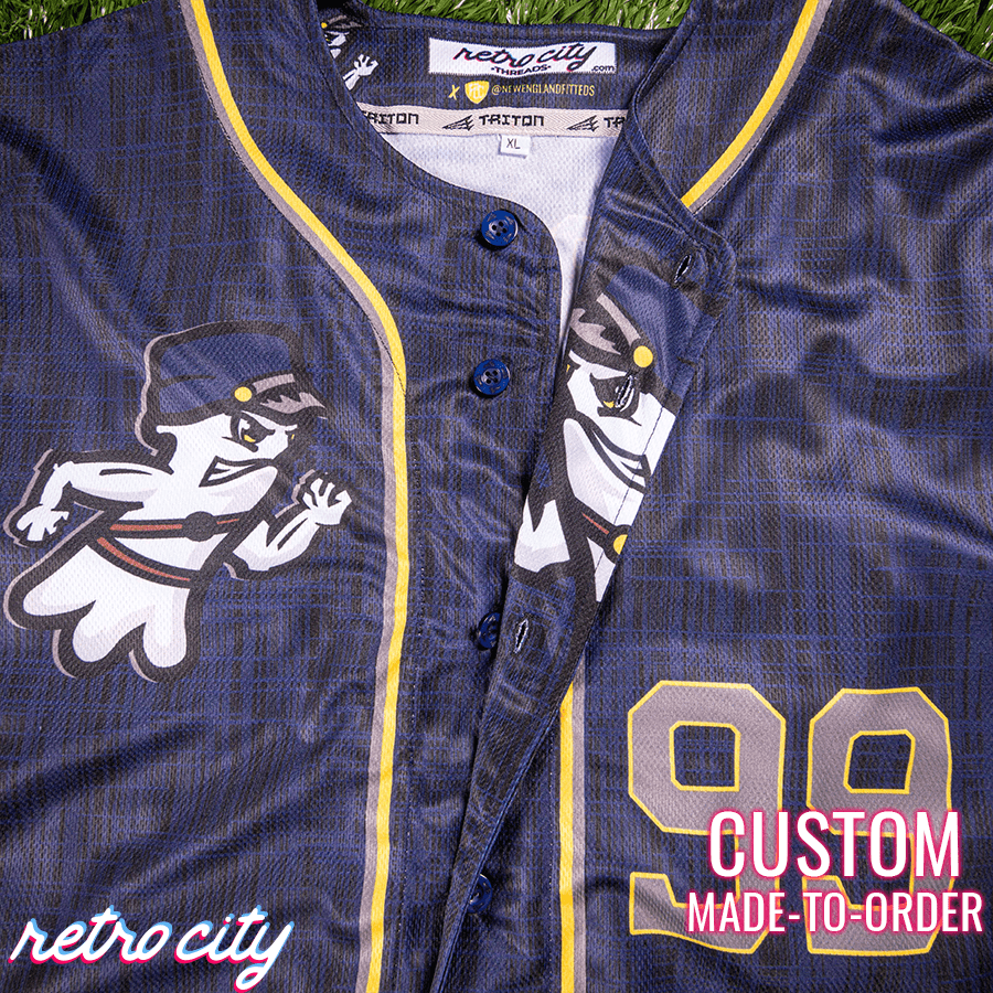 phantoms retro league custom baseball jersey (away)