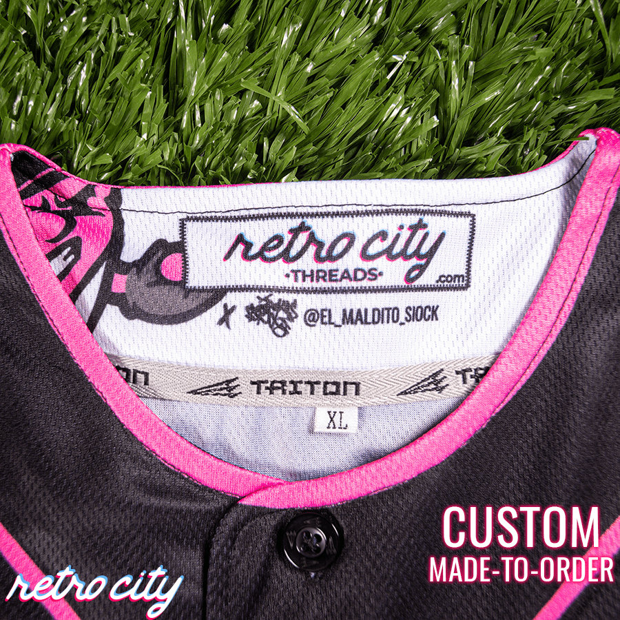 barrio boys retro league custom baseball jersey (away)