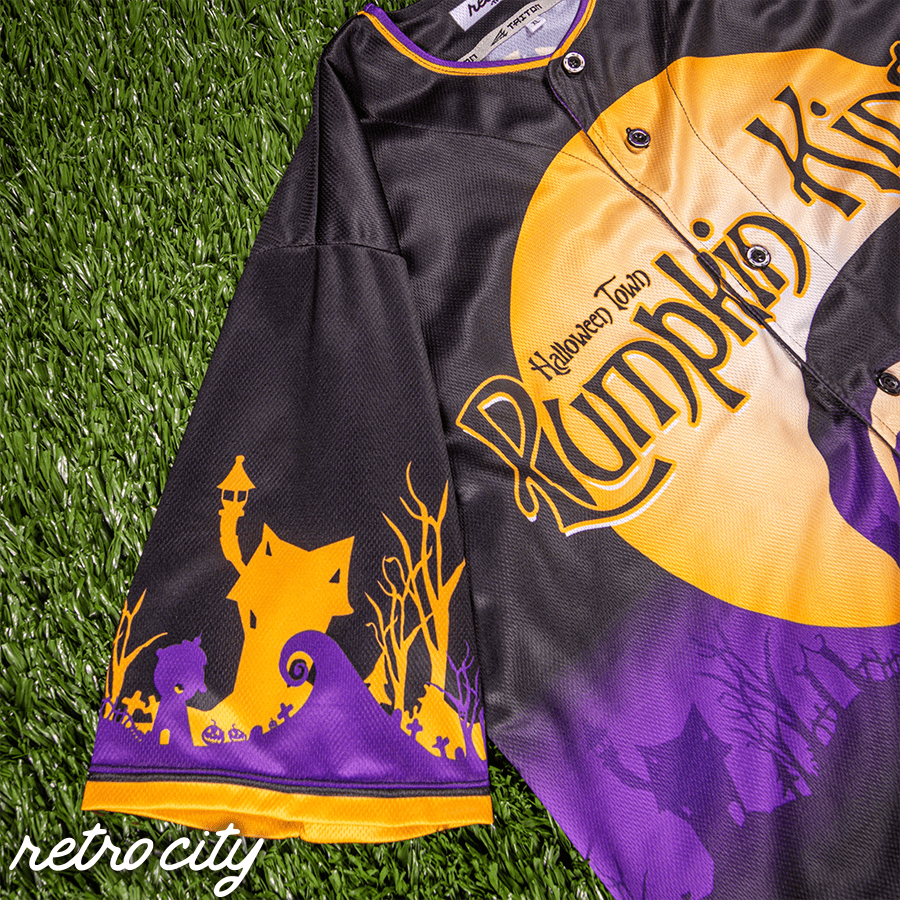 halloween town pumpkin kings custom baseball jersey