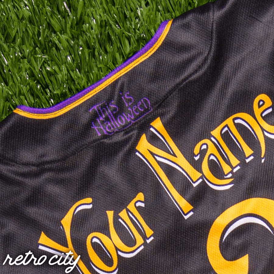 halloween town pumpkin kings custom baseball jersey