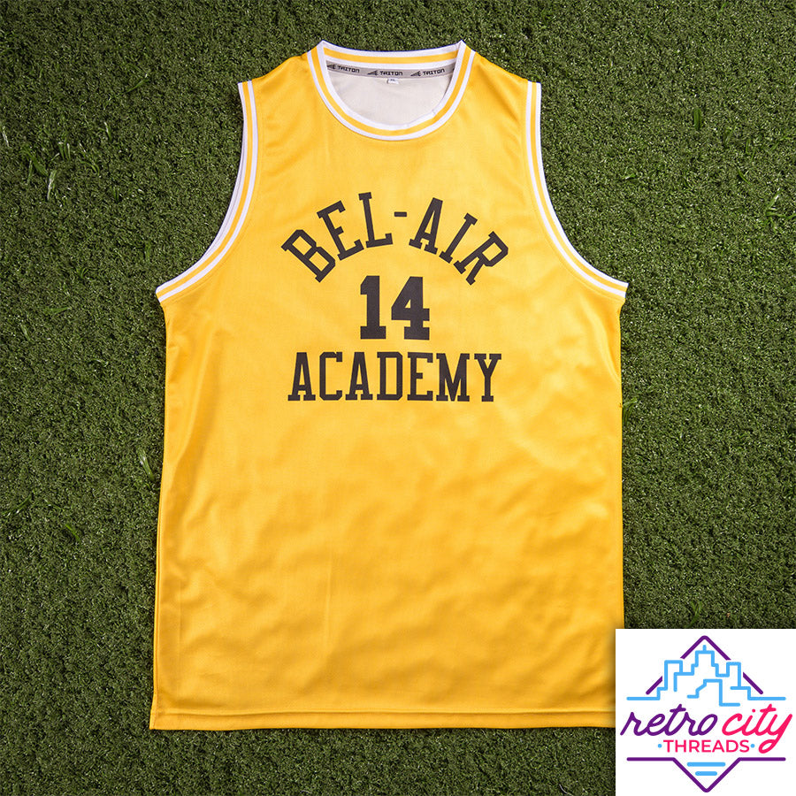 bel-air academy will smith fresh prince custom basketball jersey (gold)