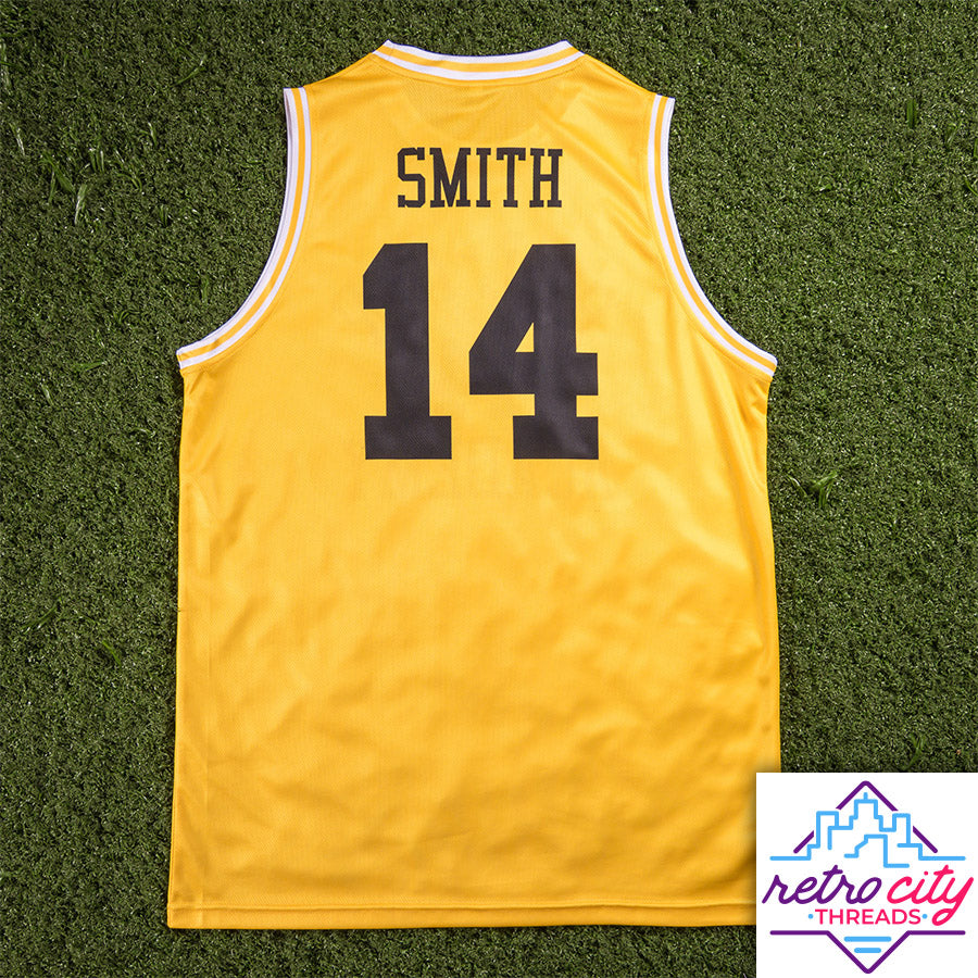 bel-air academy will smith fresh prince custom basketball jersey (gold)