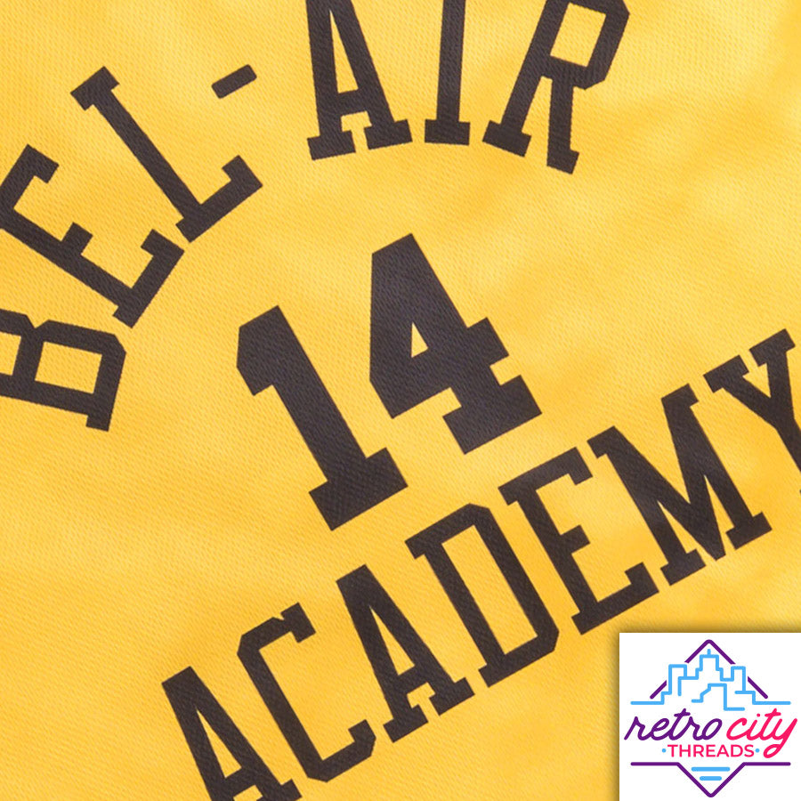 bel-air academy will smith fresh prince custom basketball jersey (gold)