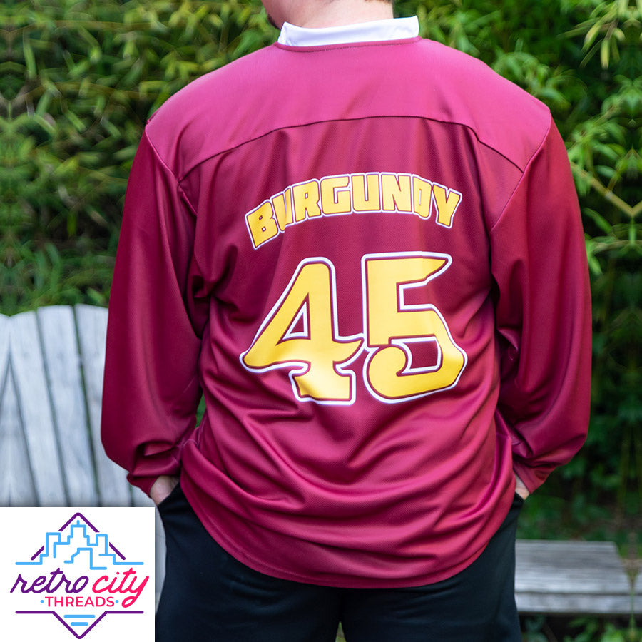anchorman ron burgundy channel 4 news team custom hockey jersey