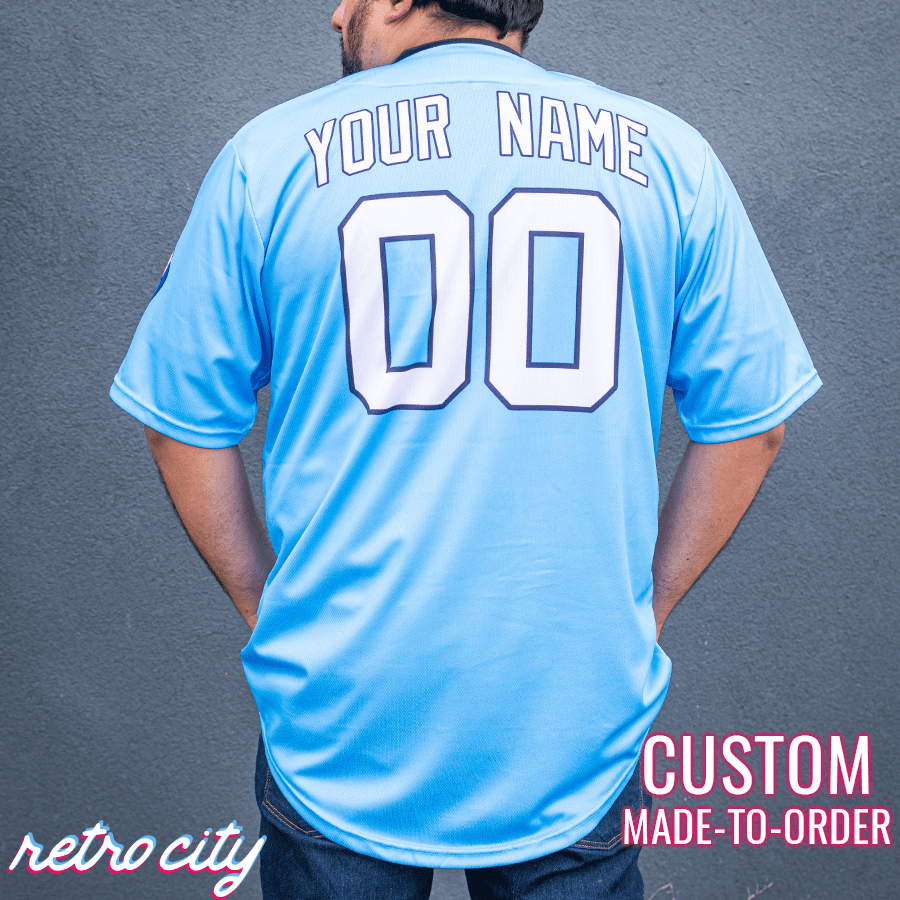 myrtle beach mermen kenny powers full-button baseball jersey