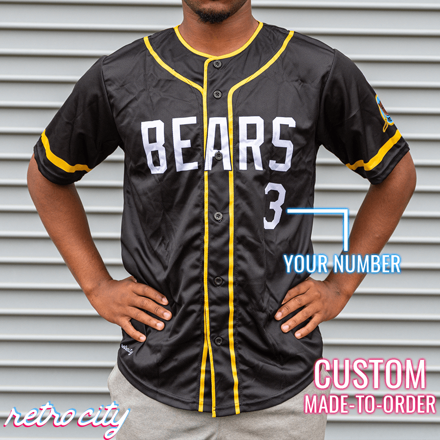 bad news bears black custom baseball jersey