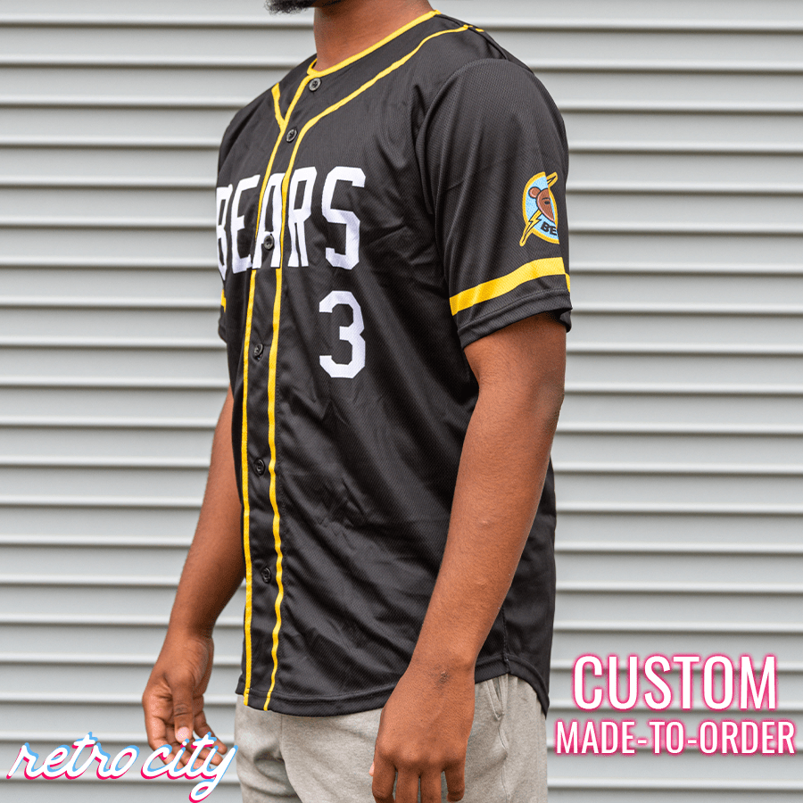 bad news bears black custom baseball jersey