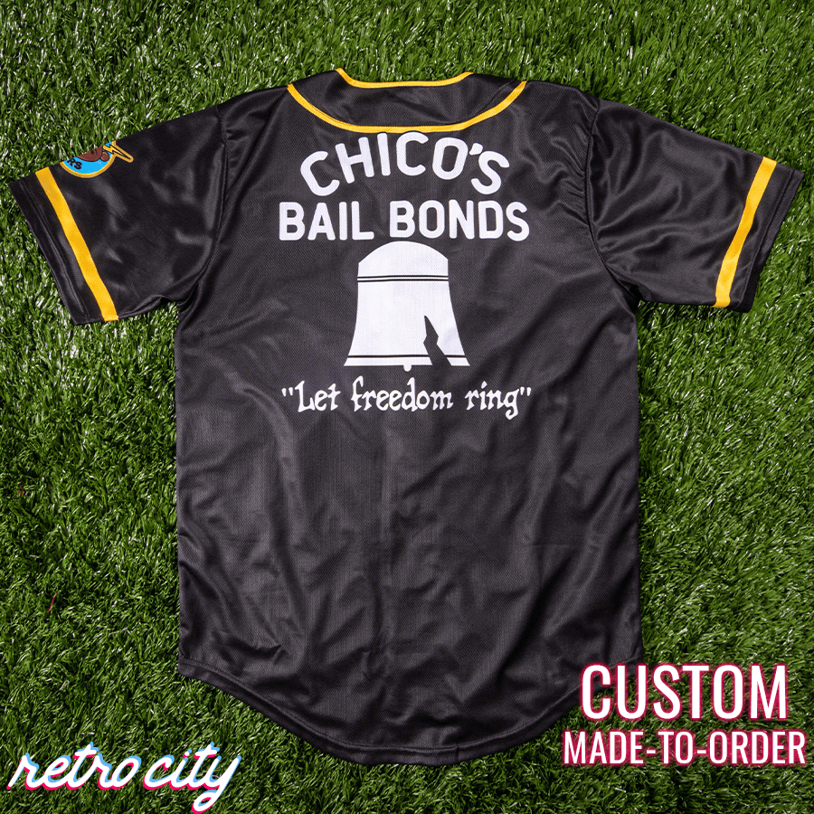 bad news bears black custom baseball jersey