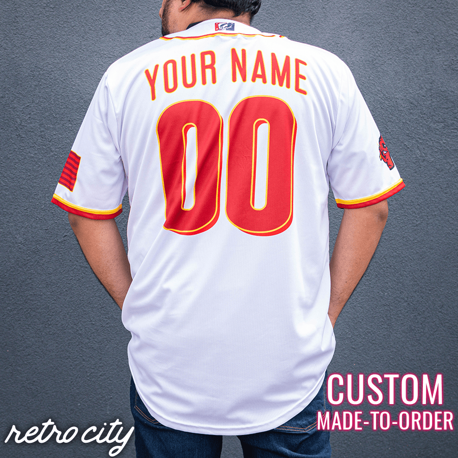 fry swatters retro league custom baseball jersey (home)