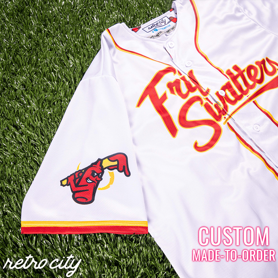 fry swatters retro league custom baseball jersey (home)