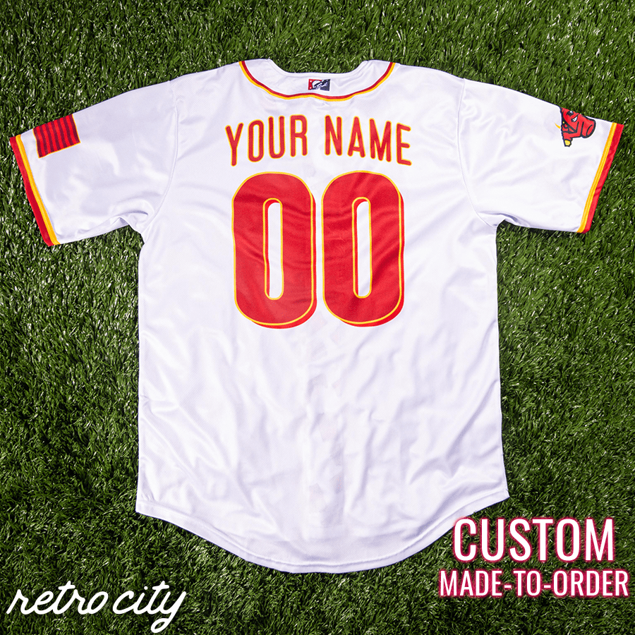 fry swatters retro league custom baseball jersey (home)