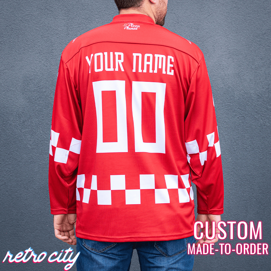 pizza planet hockey fan jersey (red)