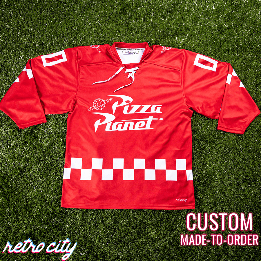 pizza planet hockey fan jersey (red)