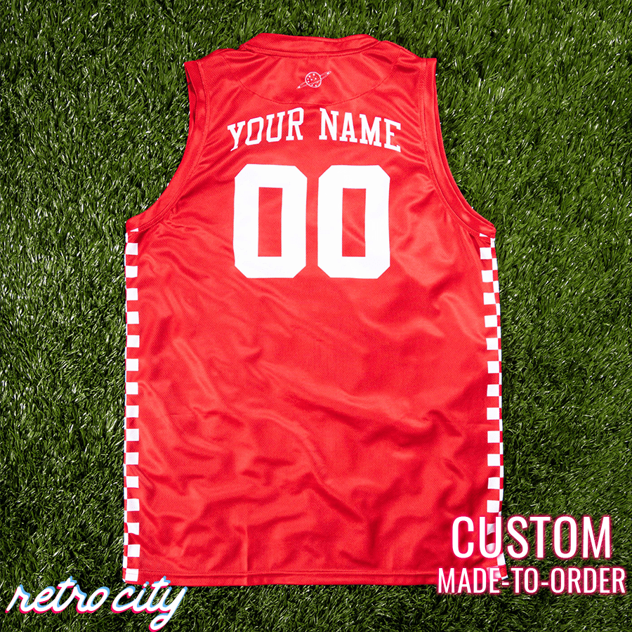 pizza planet basketball fan jersey (red)