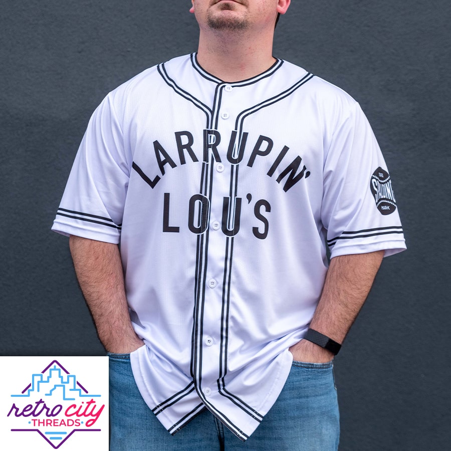 retro-city-threads Larrupin' Lous 1927 Lou Gehrig Custom Vintage Baseball Jersey Adult Medium