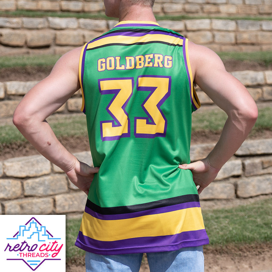 the mighty ducks goldberg custom basketball jersey