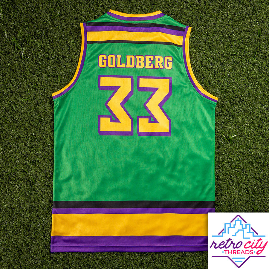 the mighty ducks goldberg custom basketball jersey