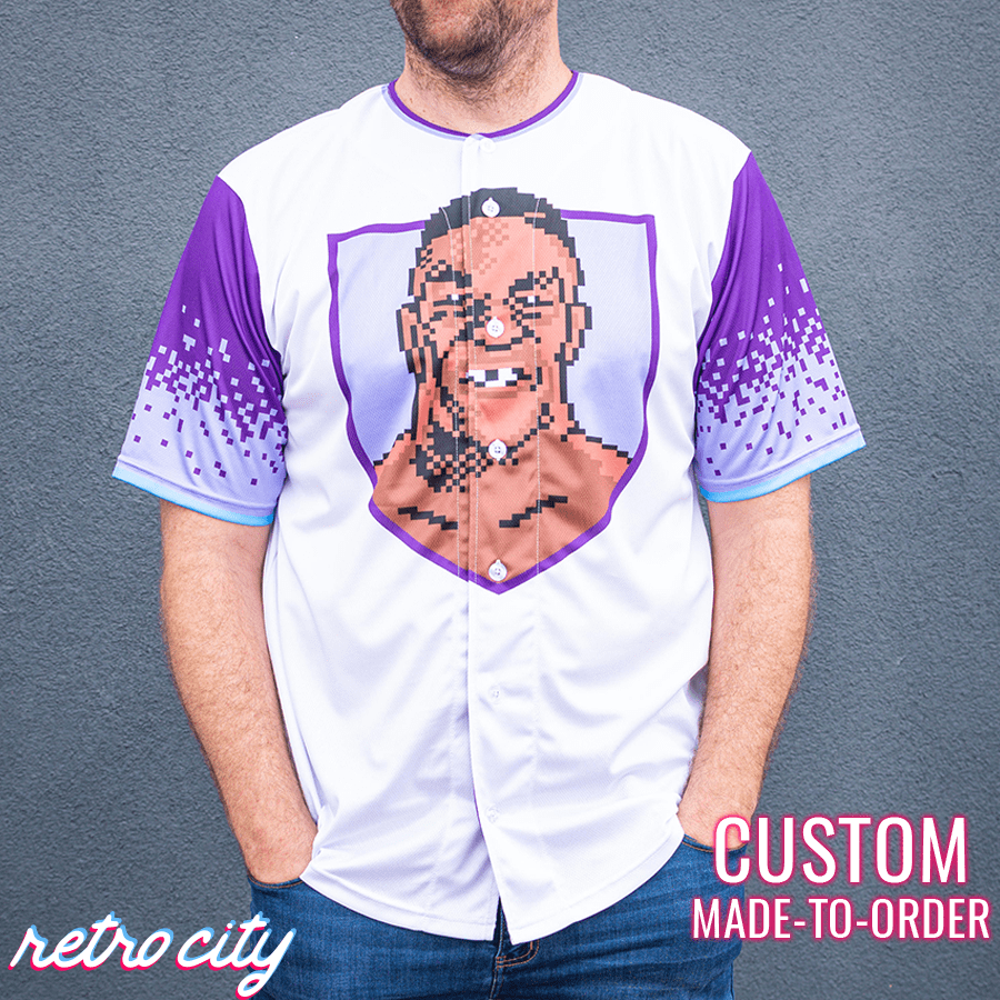 mike tyson punch-out!! full-button baseball jersey