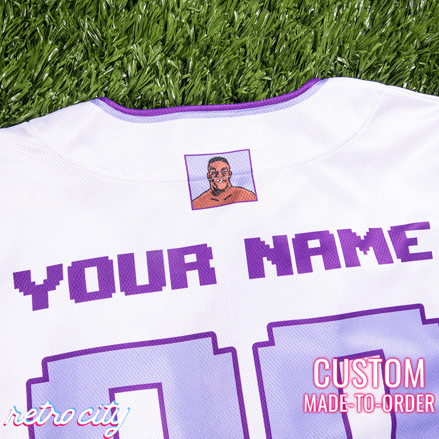 mike tyson punch-out!! full-button baseball jersey