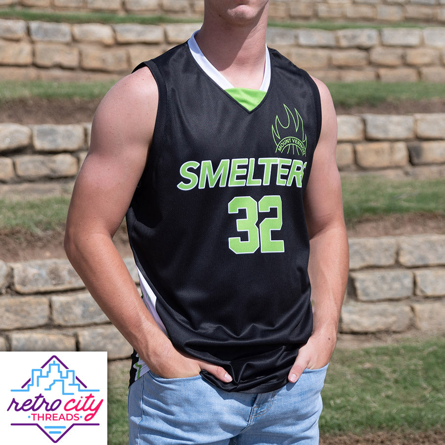 rebound mount vernon smelters custom basketball jersey