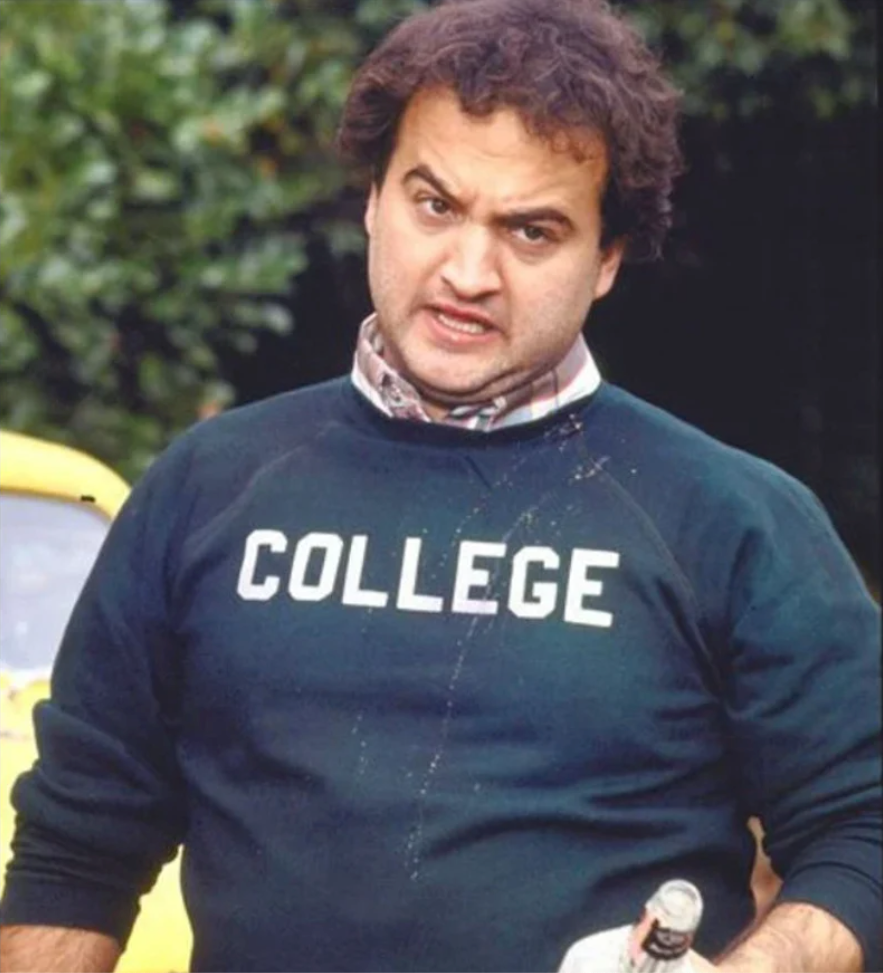 animal house 'college' full-button baseball fan jersey (navy)