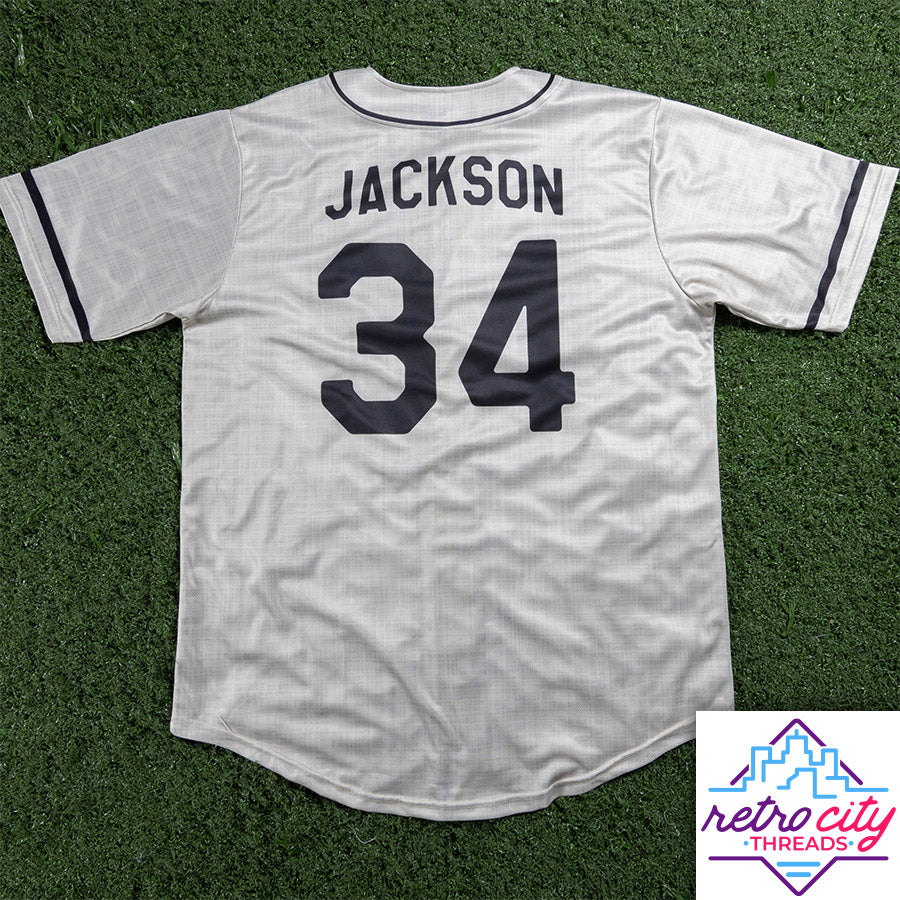 super tecmo bowl runman custom baseball jersey (cream)