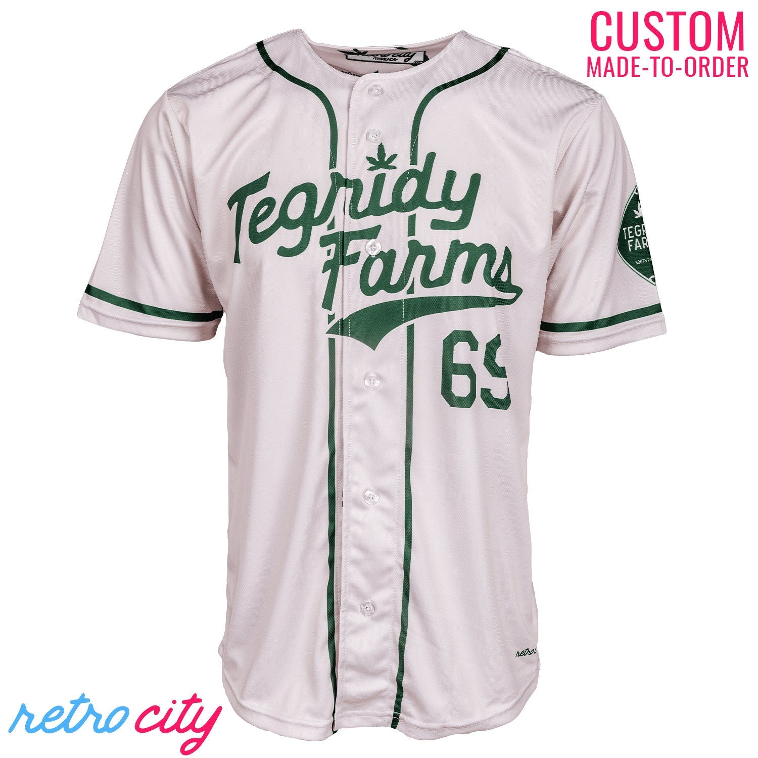 Tegridy Farms Full-Button Baseball Jersey – Retro City Threads